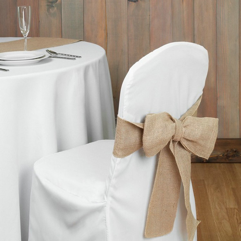 Linen Table Runner - 1 ピース 30 × 275 センチメートルテーブルランナーリネン結婚式の装飾椅子サッシ蝶ネクタイホテル結婚宴会椅子クリスマスギフト