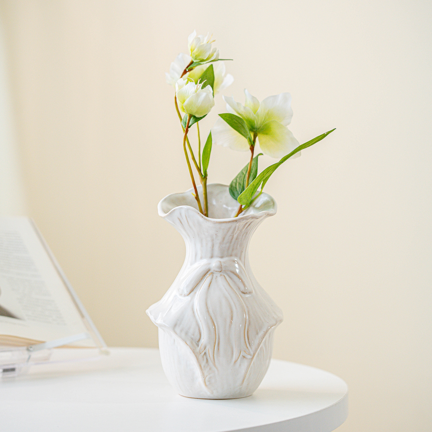 Pampas Grass Decor - CAPIRON レトロ北欧セラミック花瓶生花ススキ草乾燥葉ホームテーブルデスクトップ装飾オブジェクトルーム装飾
