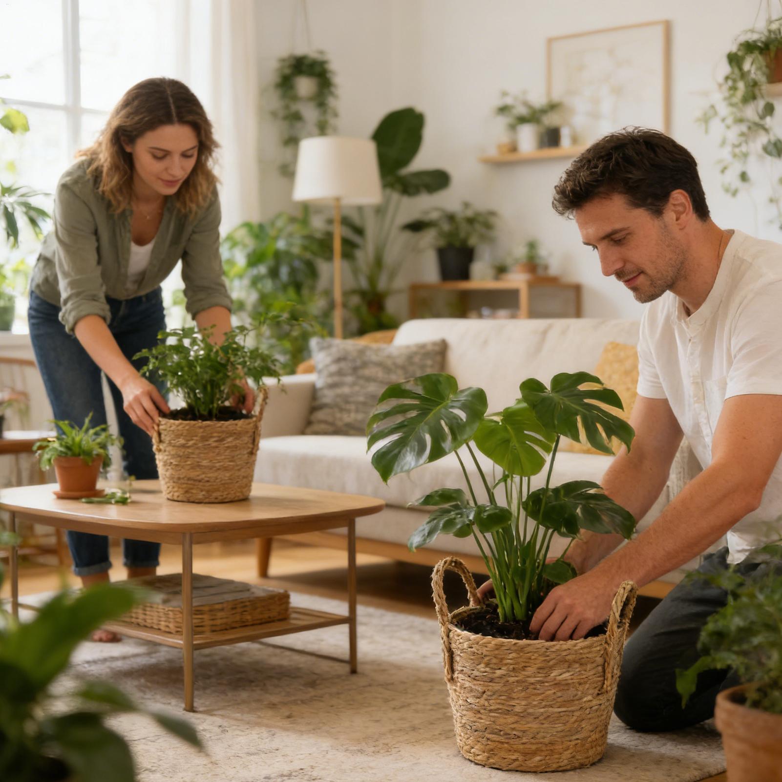 プランターバスケットわら製植木鉢籐製プランター通気性のある籐 - Rattan Plant Basket のレビューと価格