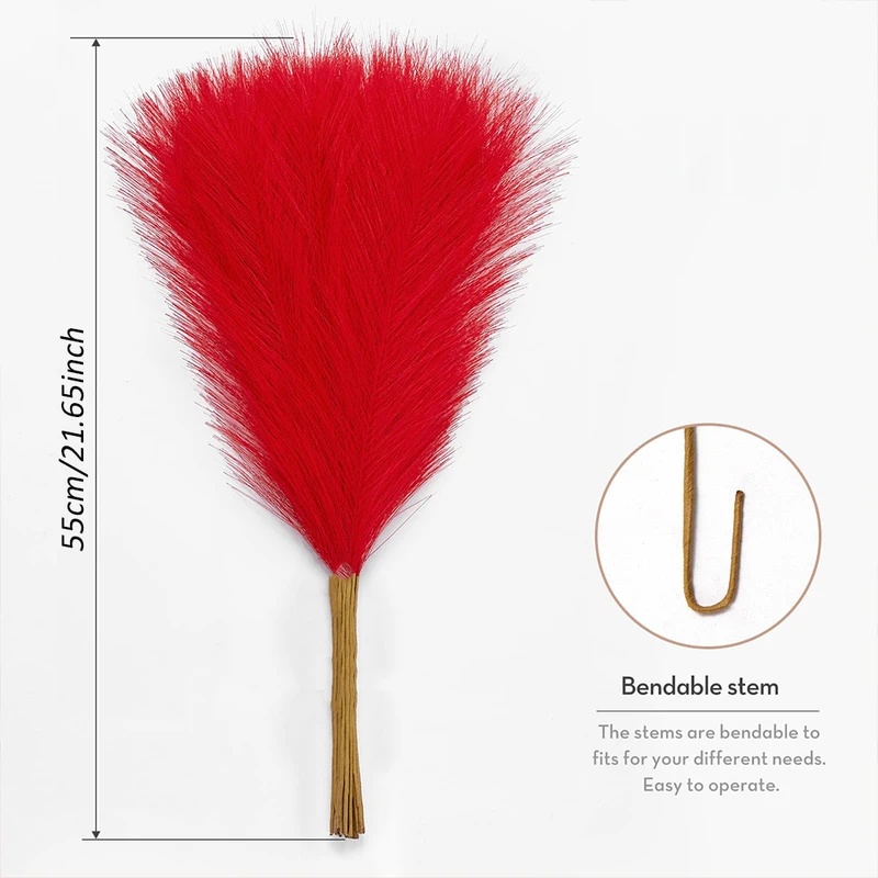 人工観葉植物、パムパスグラス（55cm）、ボヘミアン風の装飾 - Pampas Grass Decor のレビューと価格