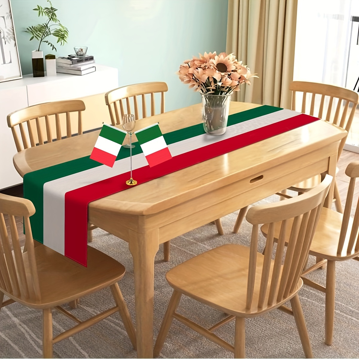 1pc 豪華なイタリア風テーブルランナーイタリアテーマパーテ - Linen Table Runner のレビューと価格