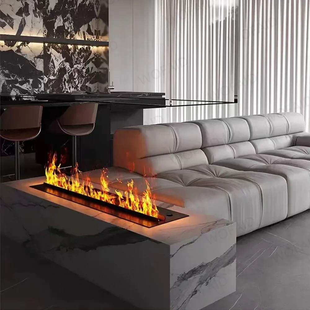 カスタマイズ可能な3D LED電気暖炉、アプリ制御、噴霧ミス - Home Decor Free App のレビューと価格