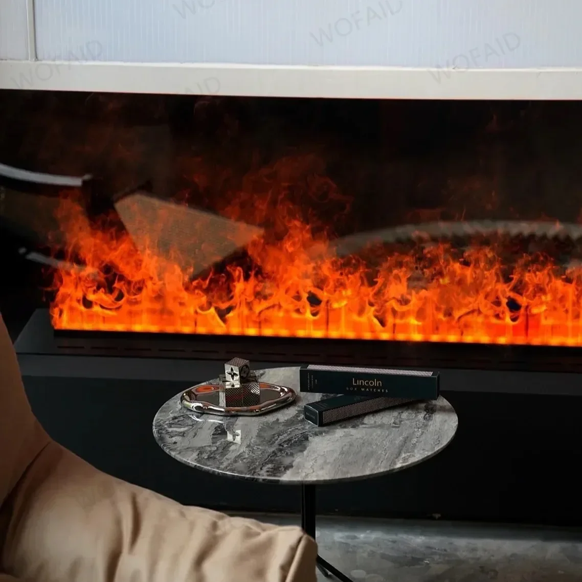 カスタマイズ可能な3D LED電気暖炉、アプリ制御、噴霧ミス - Home Decor Free App のレビューと価格