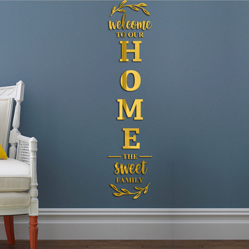 英語の文字 3D ミラーウォールステッカー、自己粘着アクリル - Home Decor Y2K のレビューと価格