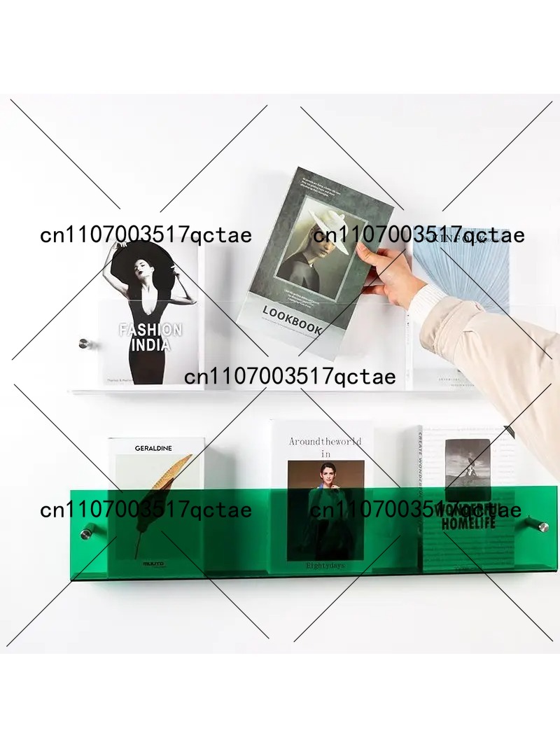 透明アクリル製ウォールシェルフ、壁掛け本雑誌収納ディスプレイ - Home Decor Magazine のレビューと価格