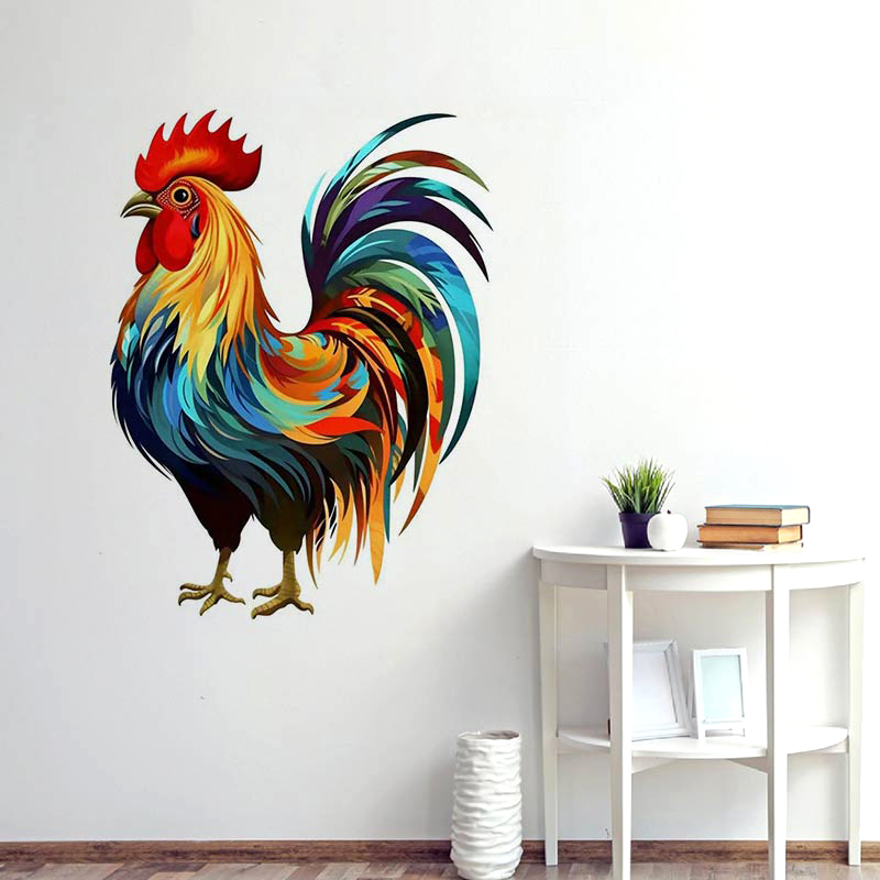 カラフルなシックなオンドリウォールステッカールーム寝室の家の - Home Decor Indonesia のレビューと価格
