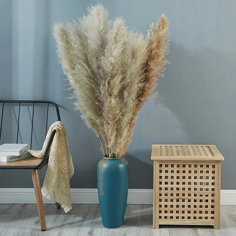 120cm - 130cm ふわふわ大きなススキ、ナチュラル - Pampas Grass Decor のレビューと価格