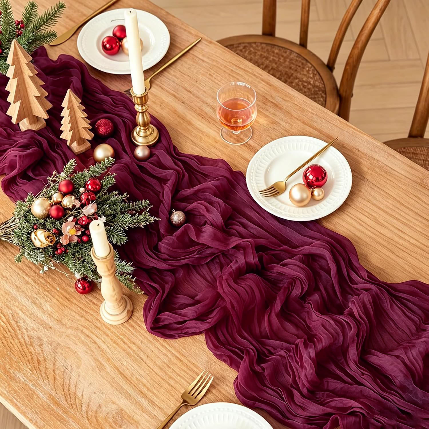 10枚入り チーズクロス テーブルランナー ボヘミアン ウェ - Linen Table Runner のレビューと価格