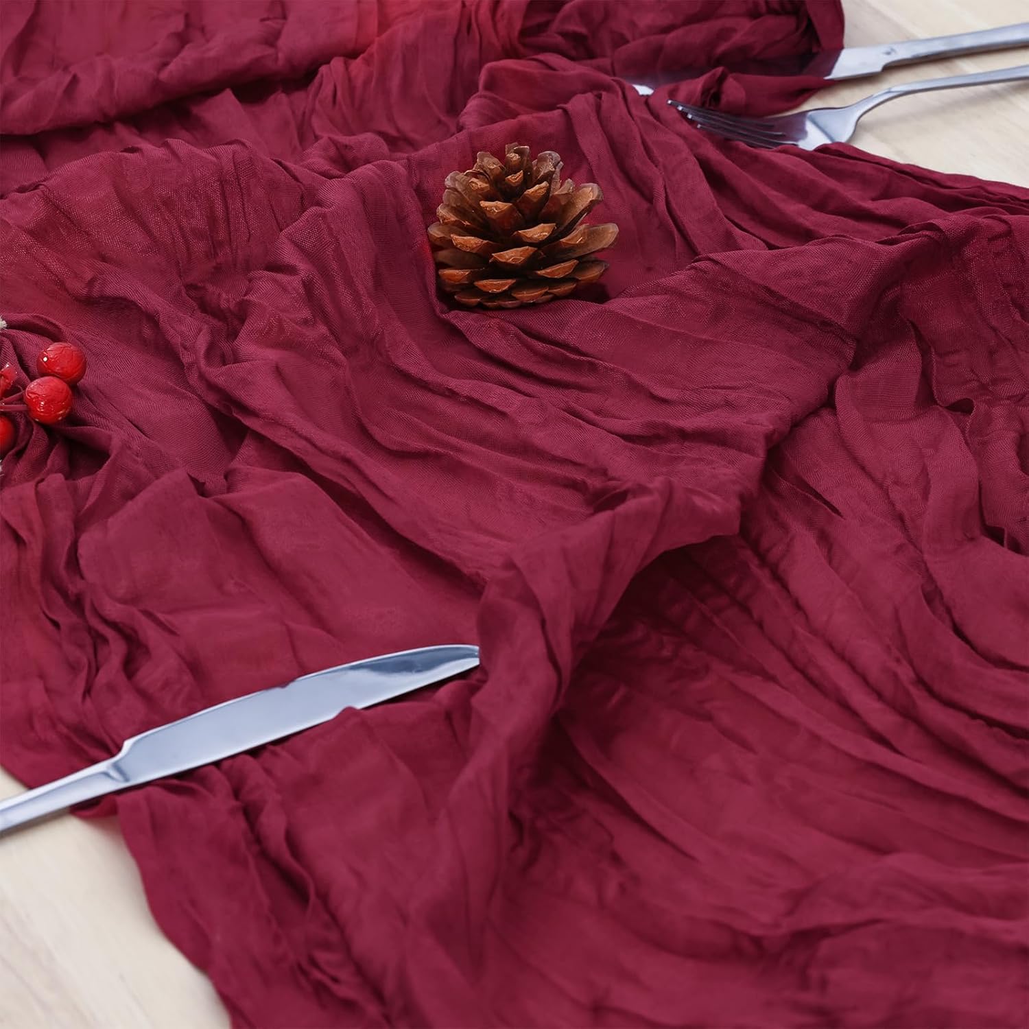 10枚入り チーズクロス テーブルランナー ボヘミアン ウェ - Linen Table Runner のレビューと価格