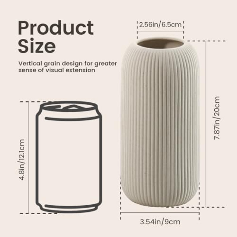 ボヘミアンセラミック花瓶 - パンパスグラス、マントルピース - Pampas Grass Decor のレビューと価格
