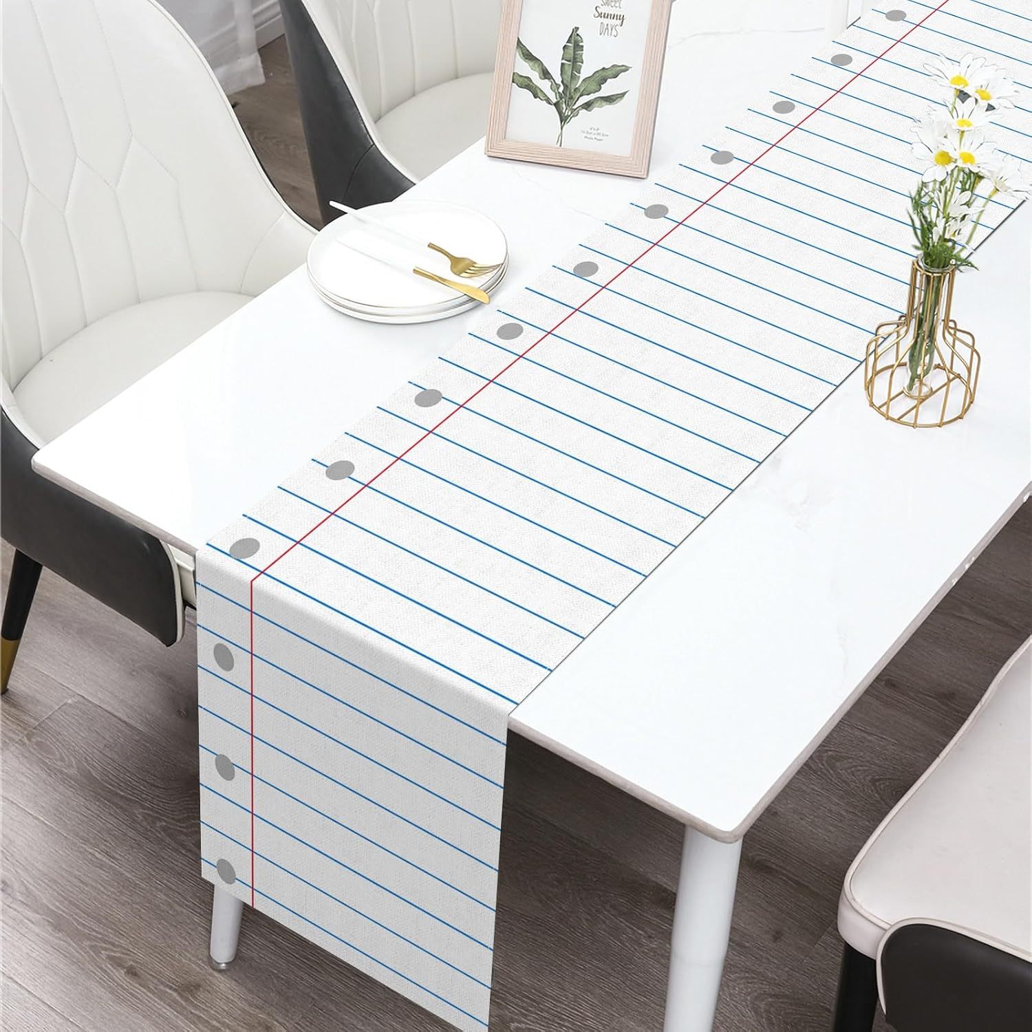 リネン素材のノート型テーブルランナー - 新学期の教室、自宅 - Linen Table Runner のレビューと価格