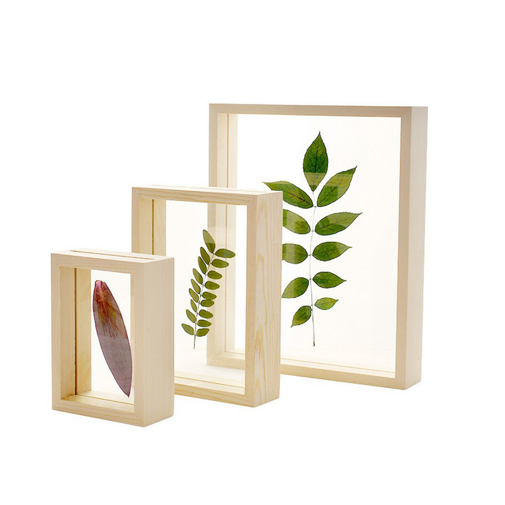 家,居間,家族のための両面ガラス製の透明な木製フレーム - Bamboo Photo Frame のレビューと価格