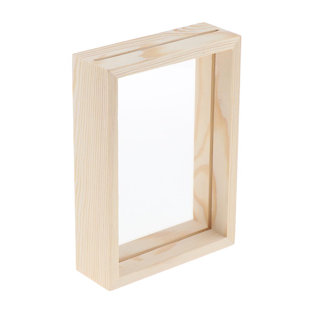 家,居間,家族のための両面ガラス製の透明な木製フレーム - Bamboo Photo Frame のレビューと価格
