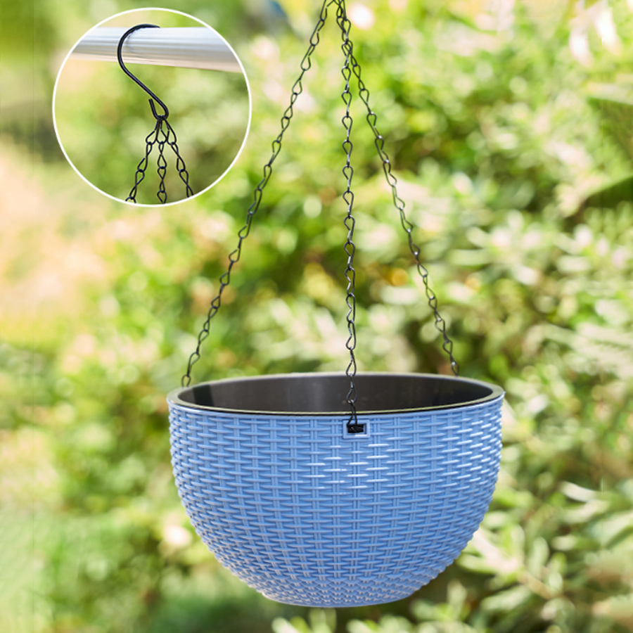 室内用吊り下げ式植木鉢 シンプルスタイル ハニカムパターン  - Rattan Plant Basket のレビューと価格